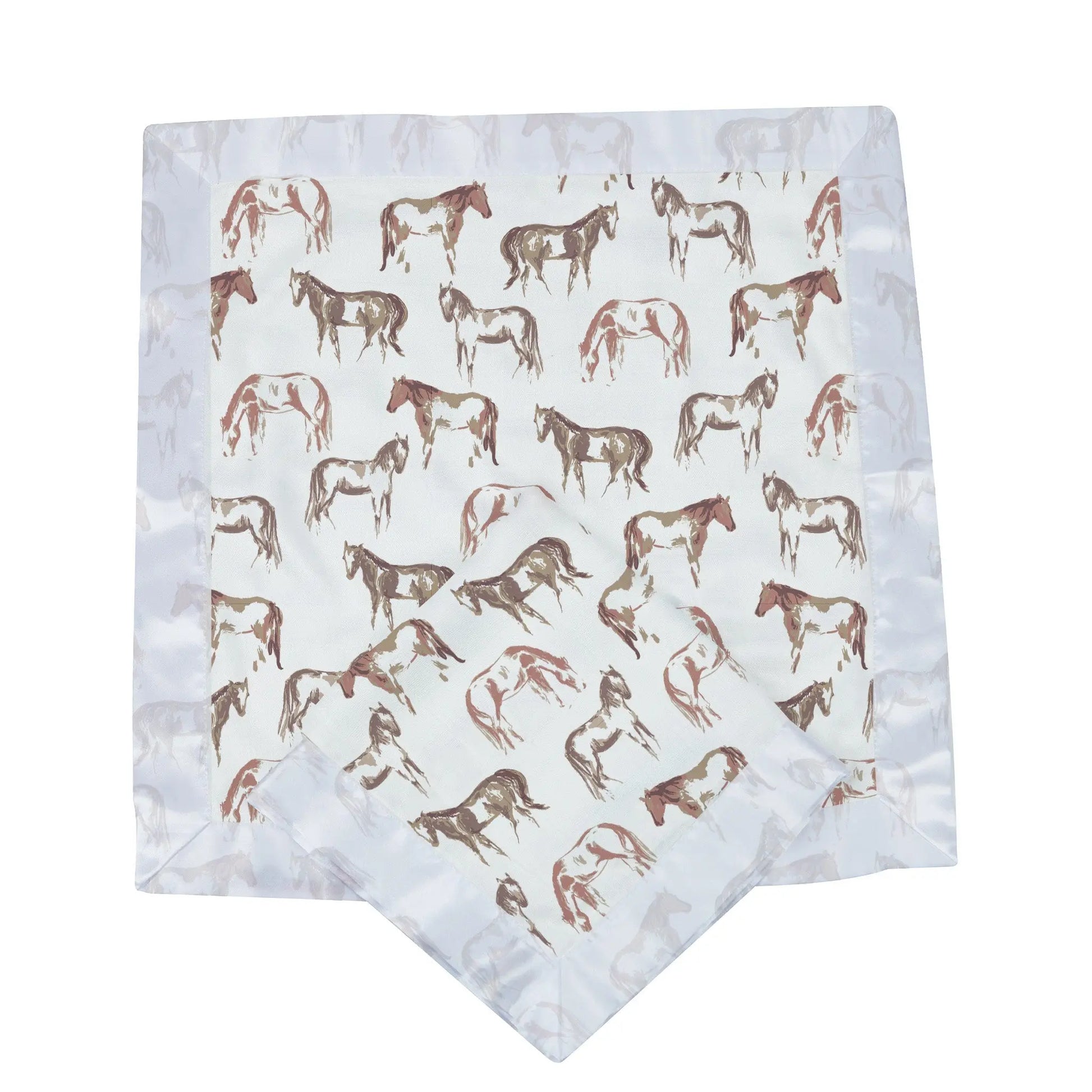 Security Blanket for Baby Wild Horse Bamboo Muslin Blankie Newcastle Classics