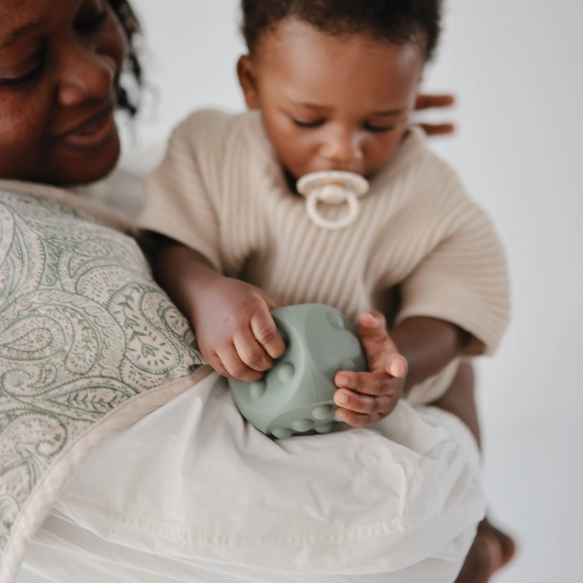 Mushie Sensory Playtime Gift Set for Babies and Toddlers with Fine Motor Skills Development Essentials - 