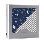 Newcastle Classics Serenity and Finley Stripe Bamboo Muslin Newcastle Blanket - 