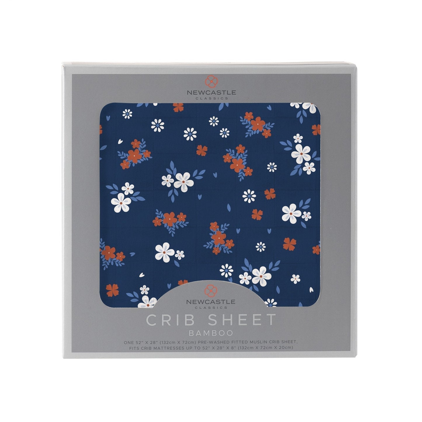 Serenity Floral Bamboo Crib Sheet Soft Breathable Comfy Crib Bedding 28 x 52 Inches Newcastle Classics