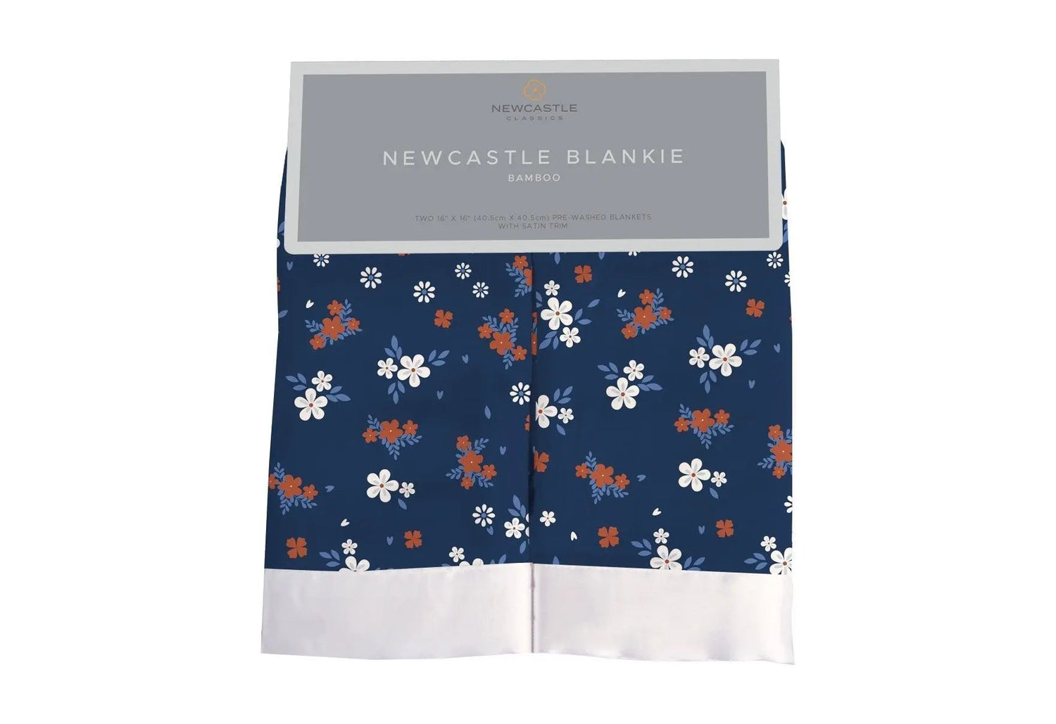 Newcastle Classics Serenity Floral Bamboo Muslin Security Baby Blankie - 