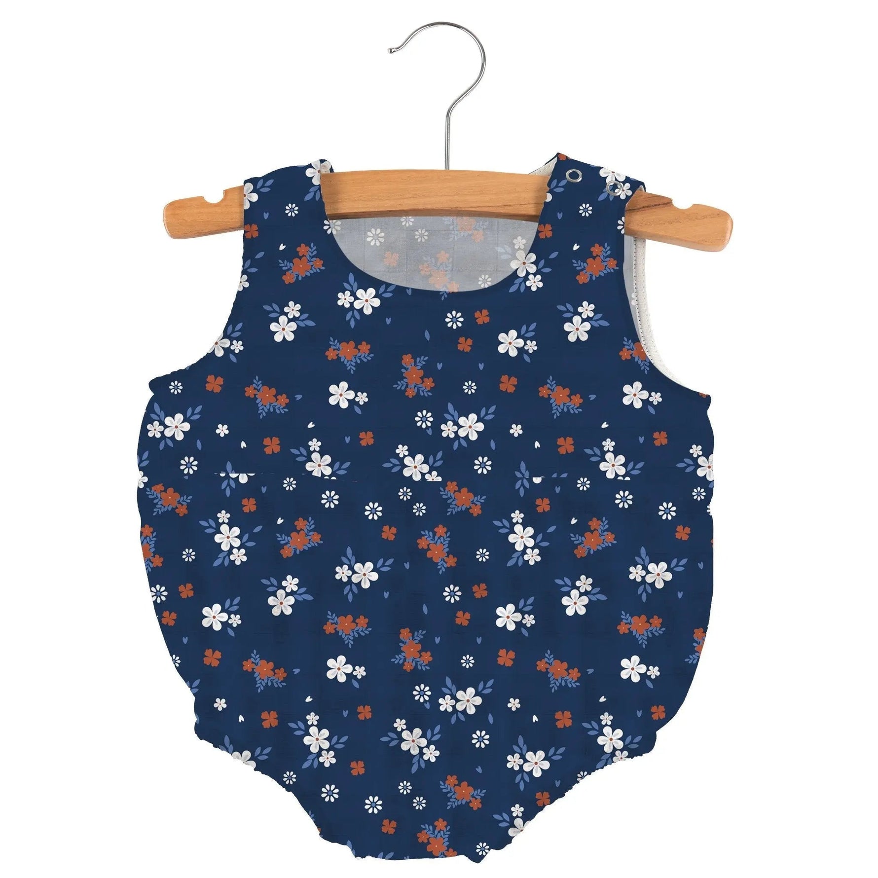 Serenity Floral Bamboo Newcastle Mini Bubble - Baby & Toddler Clothing, Sleeve, Sleeveless shirt, White, Textile | Everetts Place
