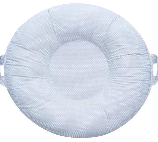 Serenity Light Gray Floor Cushion for Comfortable Home Decor.
