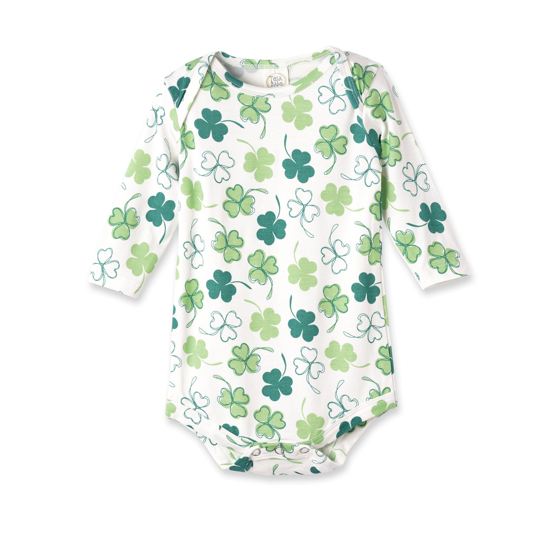 Tesa Babe Shamrock Bamboo Baby Bodysuit | Soft St. Patrick's Day Onesie - 