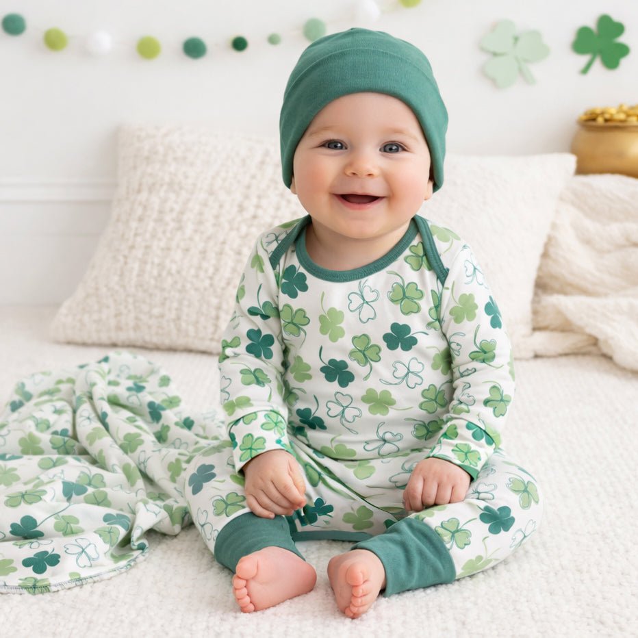 Tesa Babe Shamrock Bamboo Baby Romper – Soft & Eco - Friendly Irish GiftEveretts Place