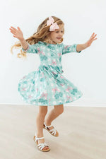 Mila & Rose ® Shamrock Sweetheart 3/4 Sleeve Pocket Twirl Dress - 
