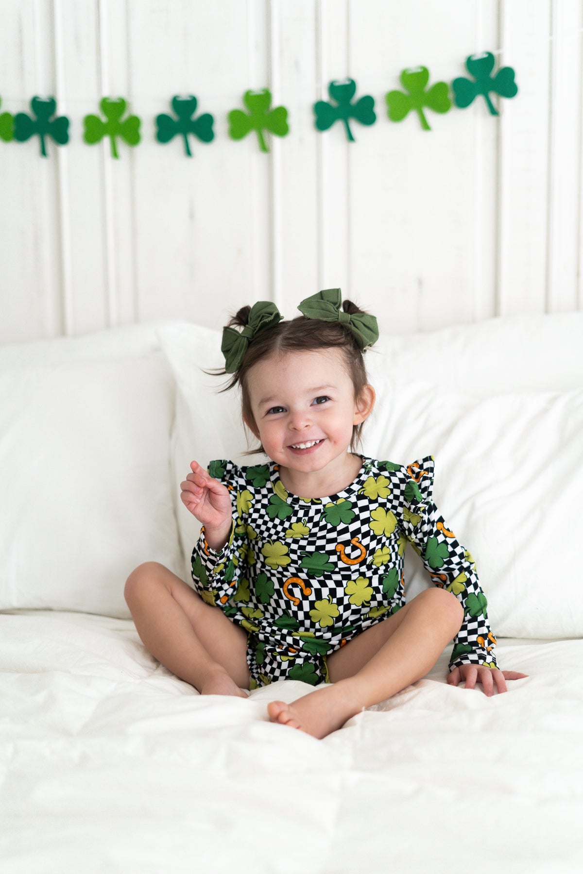 DREAM BIG LITTLE CO SHAMROCKIN' CHECKS DREAM BUBBLE ROMPEREveretts Place
