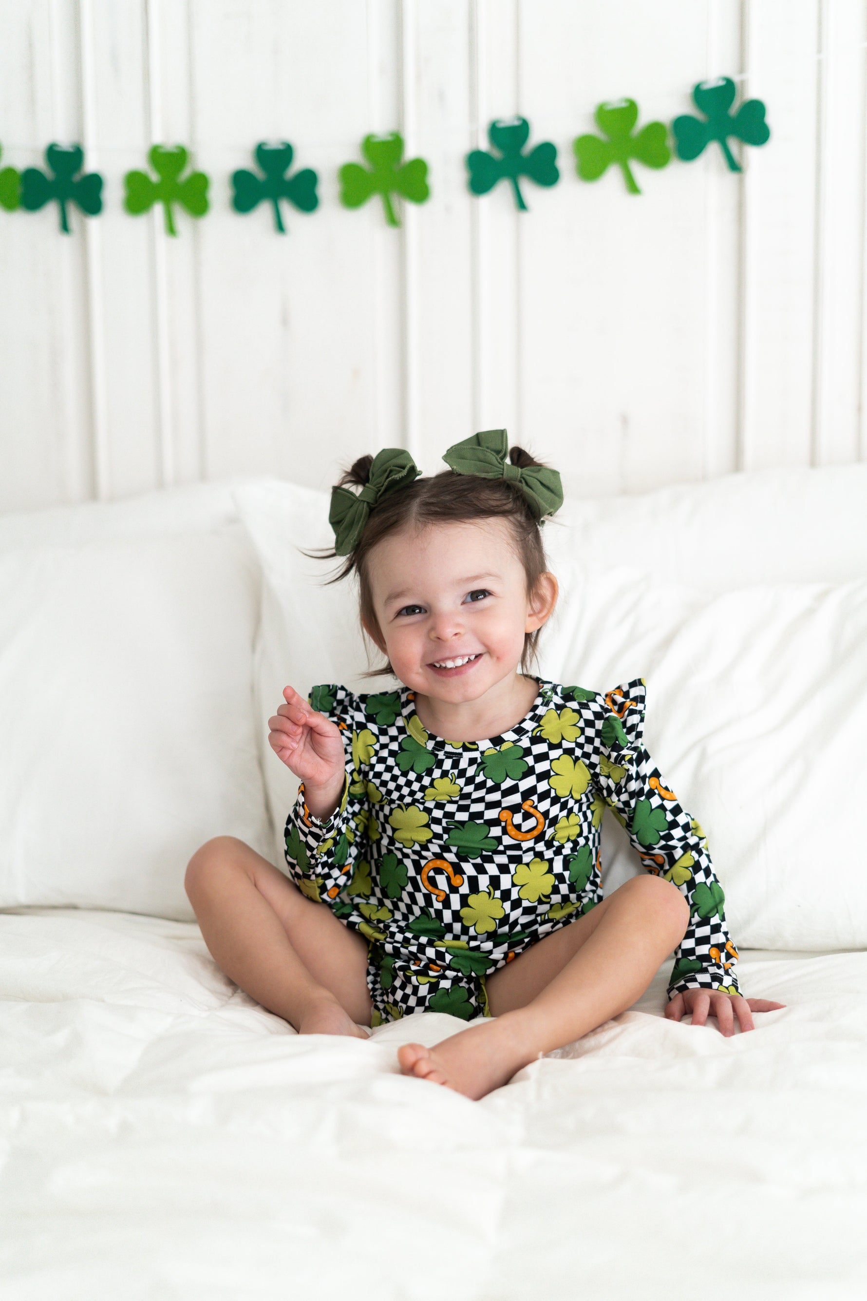 DREAM BIG LITTLE CO SHAMROCKIN' CHECKS DREAM BUBBLE ROMPEREveretts Place