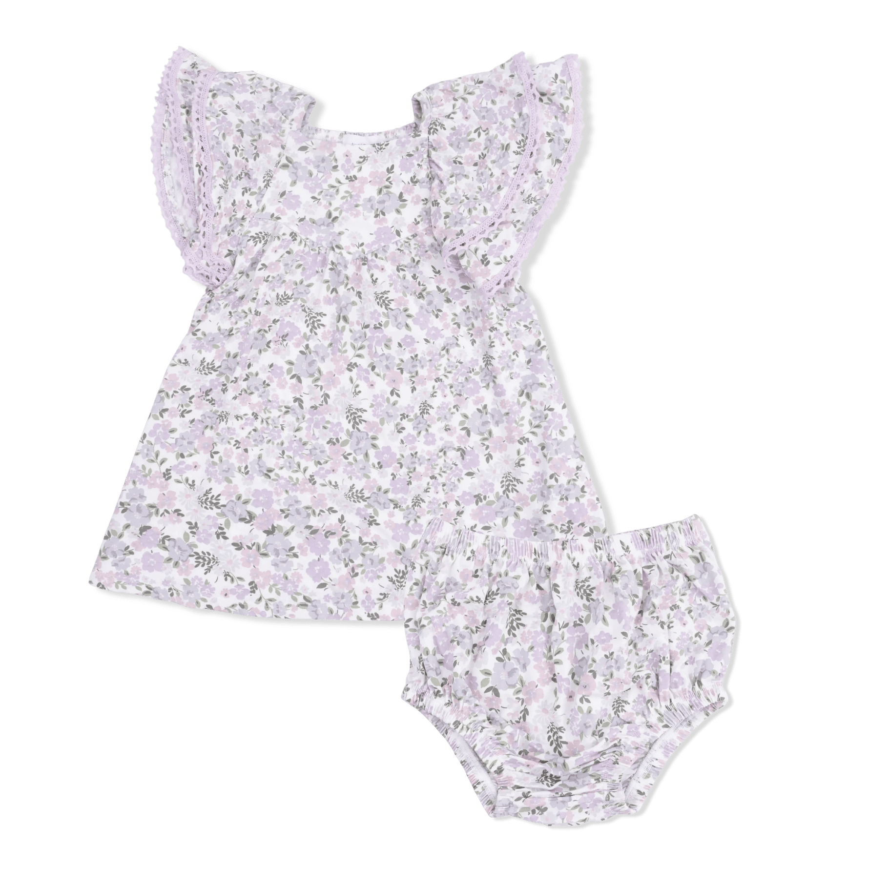 Angel Dear Shannon Floral - V - Neck Dress and Bloomer - 