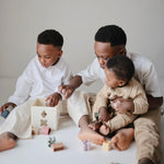 Mushie Shape Sorting Box for Kids Made in Denmark with 12 Soft Color Shapes for Fine Motor Skill Development -