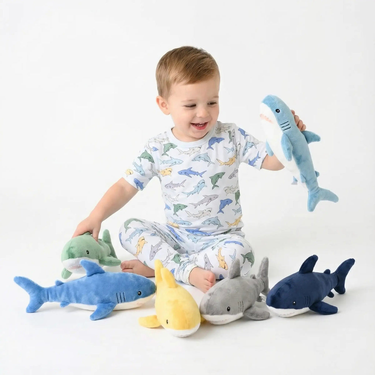 Bestaroo Shark Snuggles Bamboo Pajama Set For Kids Soft Cozy Sleepwear - 