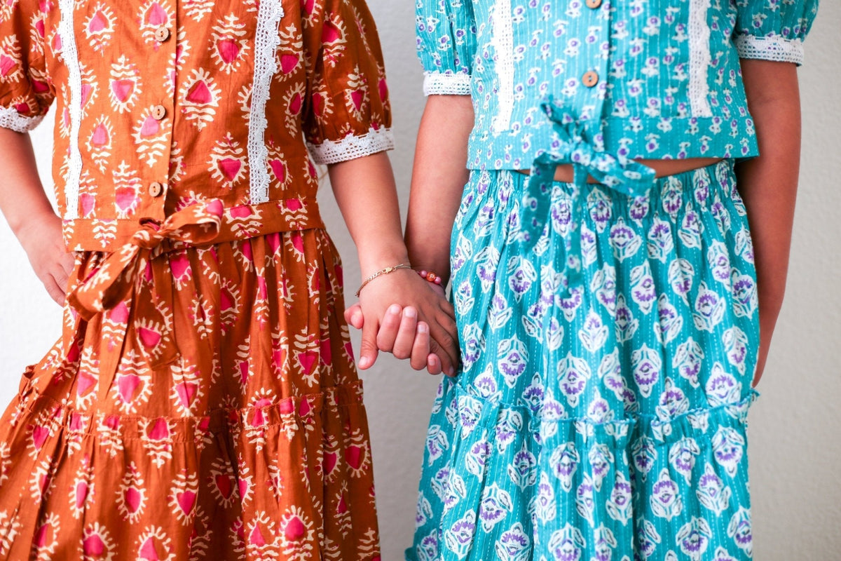 Cotton Two-Piece Set, Shaya Lehenga by Bestaroo
