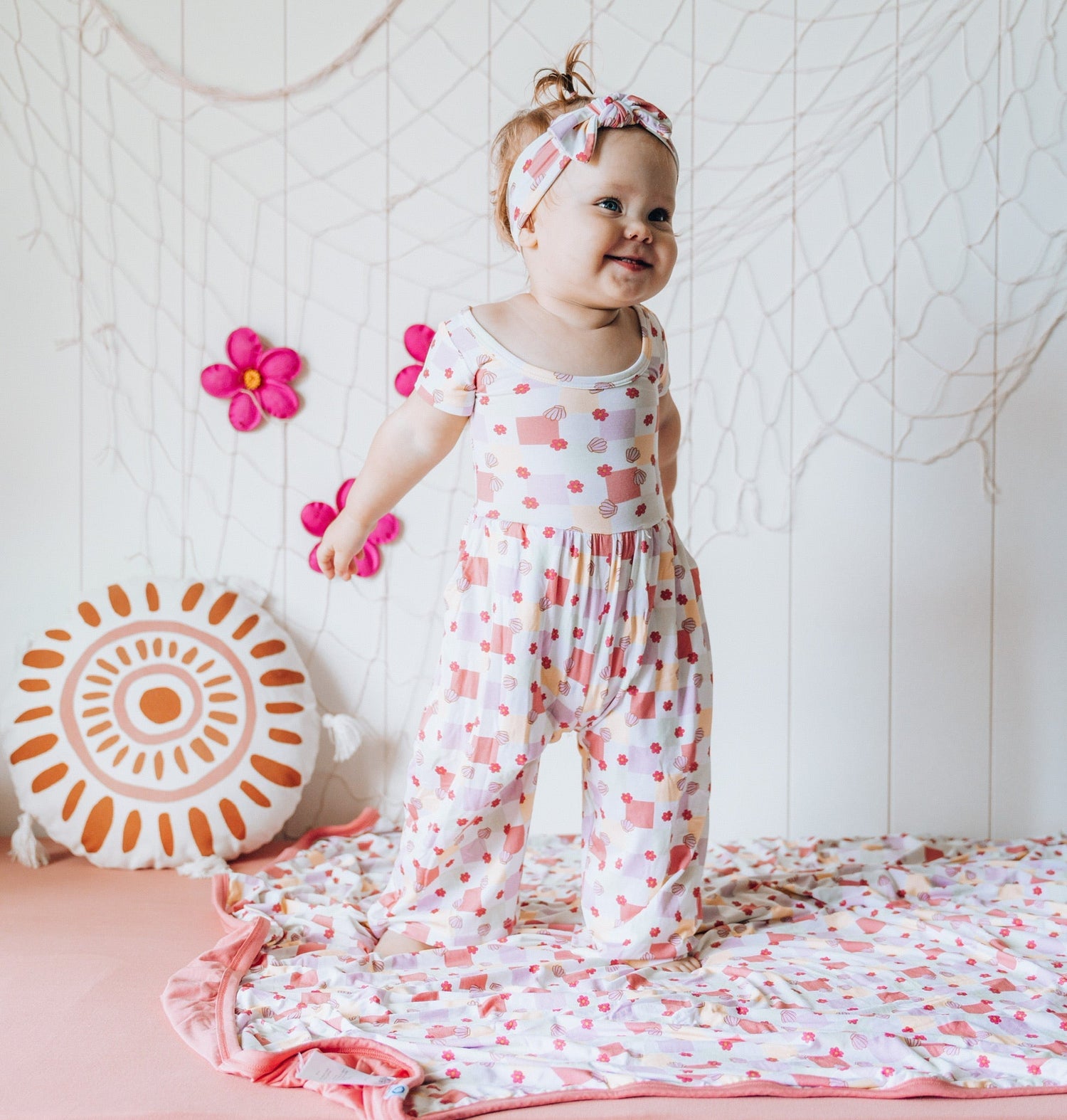 DREAM BIG LITTLE CO Shell Yeah Checkers Dream Baby and Toddler Jumper for GirlsEveretts Place