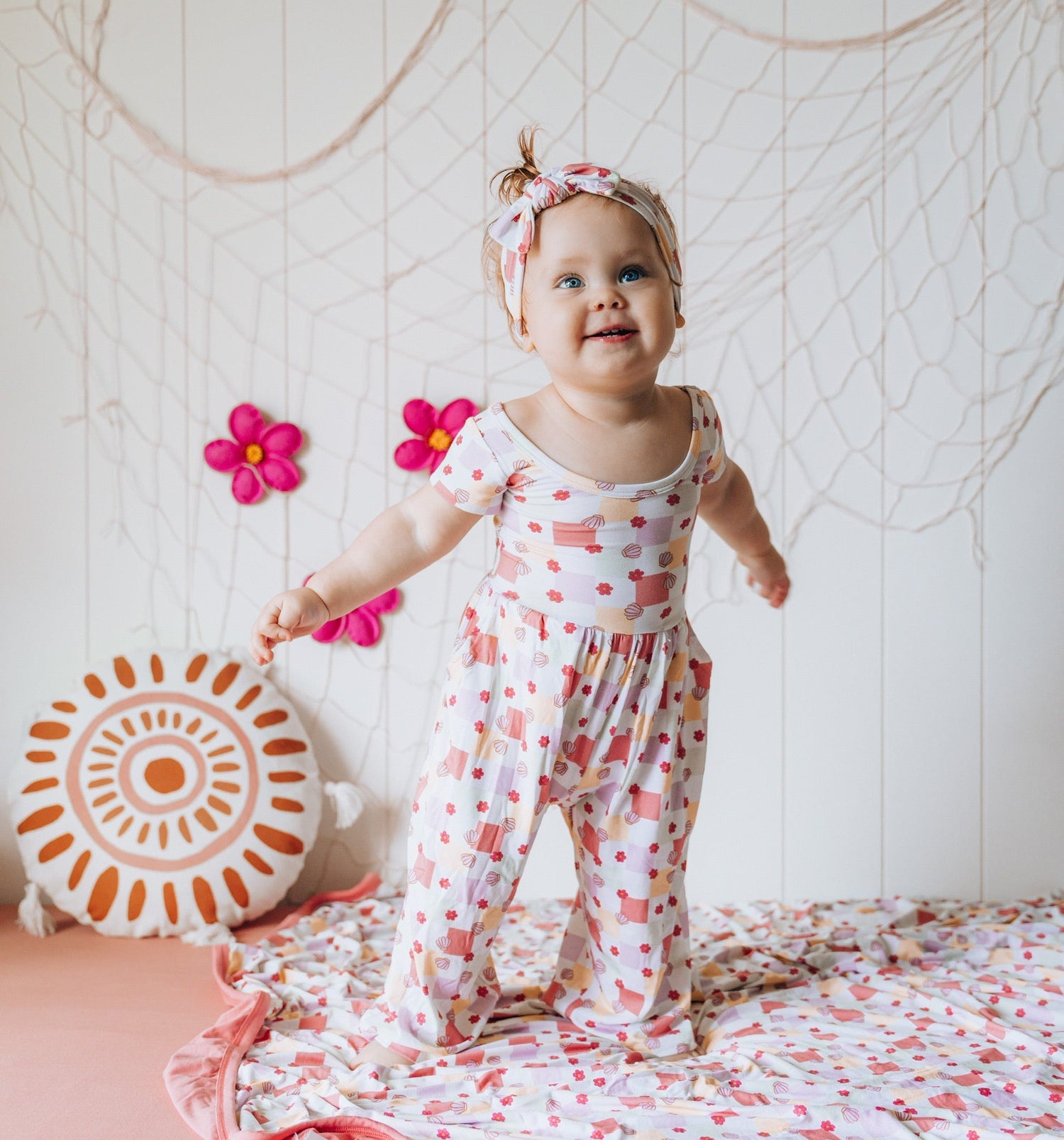 DREAM BIG LITTLE CO Shell Yeah Checkers Dream Baby and Toddler Jumper for GirlsEveretts Place
