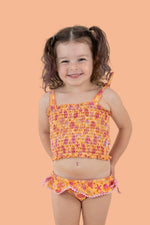 DREAM BIG LITTLE CO SHELLO SUMMER DREAM SMOCKED TANKINI TWO PIECE SWIM SUITEveretts Place