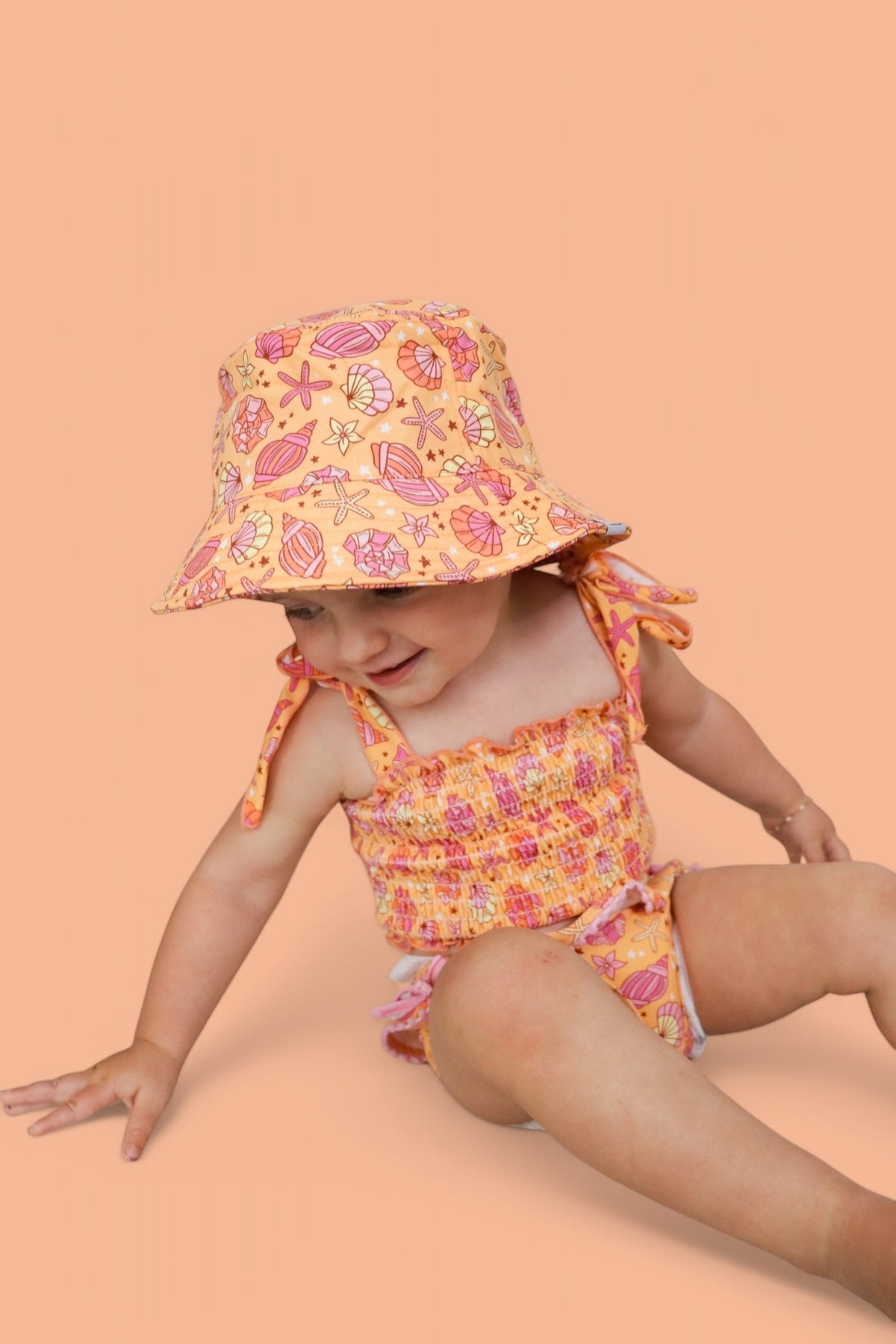 DREAM BIG LITTLE CO SHELLO SUMMER DREAM SMOCKED TANKINI TWO PIECE SWIM SUITEveretts Place