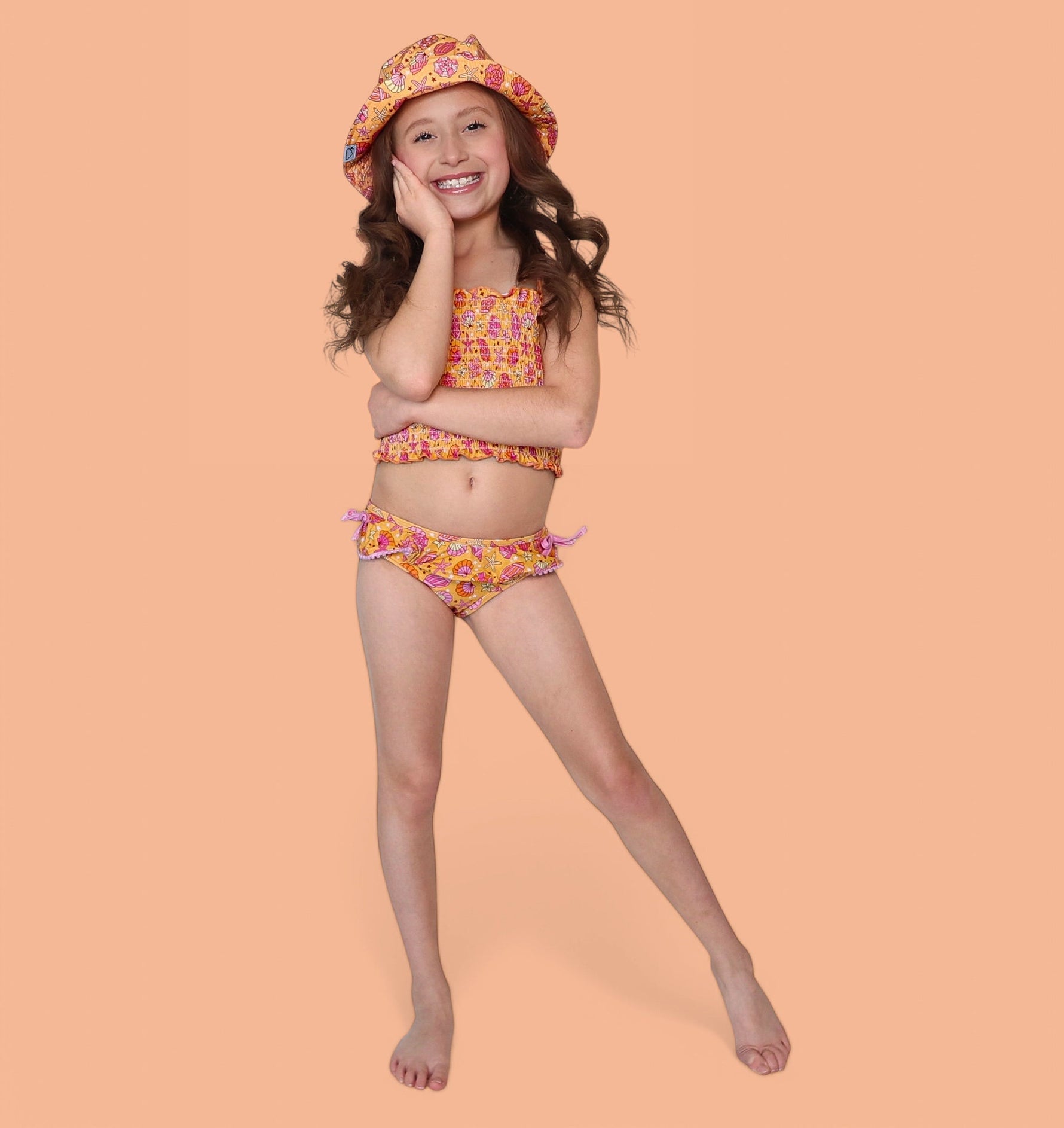 DREAM BIG LITTLE CO SHELLO SUMMER DREAM SMOCKED TANKINI TWO PIECE SWIM SUITEveretts Place