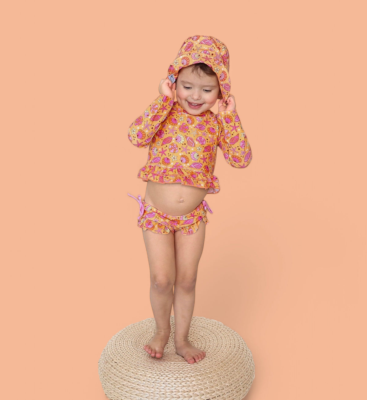 DREAM BIG LITTLE CO SHELLO SUMMER DREAM SMOCKED TANKINI TWO PIECE SWIM SUITEveretts Place