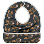 Texas Tushies Shepard Flip Bib with Pocket and Water Resistance for Busy Parents - 