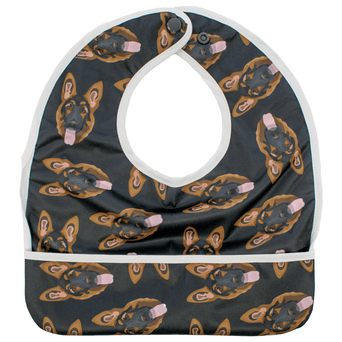 Texas Tushies Shepard Flip Bib with Pocket and Water Resistance for Busy Parents - 