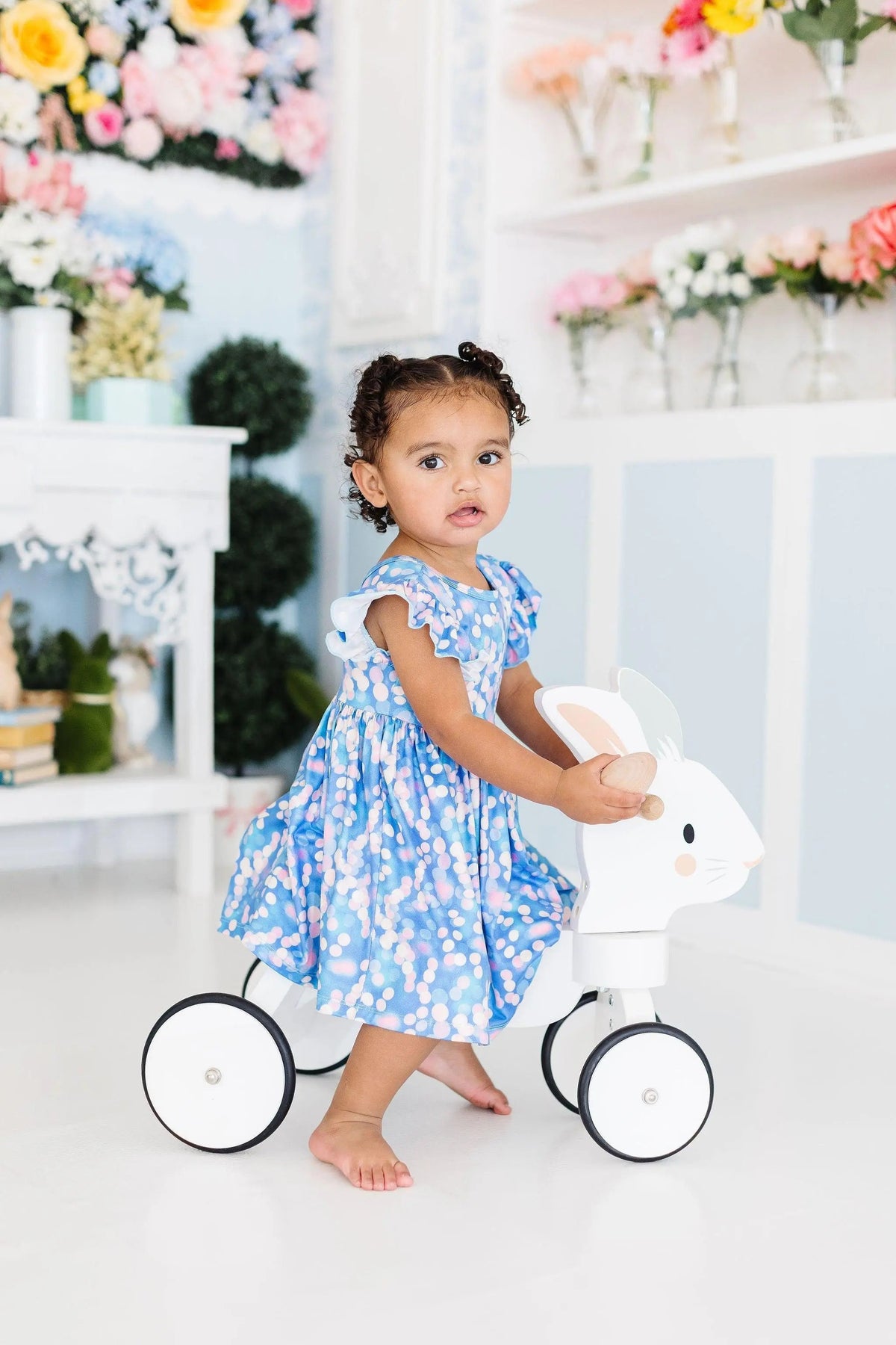 Mila & Rose ® Shimmer & Shine Flutter Sleeve Twirl Dress - 