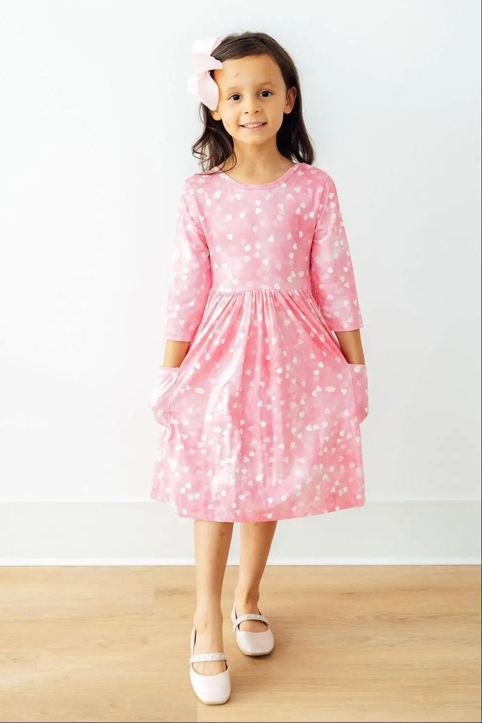 Mila & Rose ® Shine Bright 3/4 Sleeve Pocket Twirl Dress - 