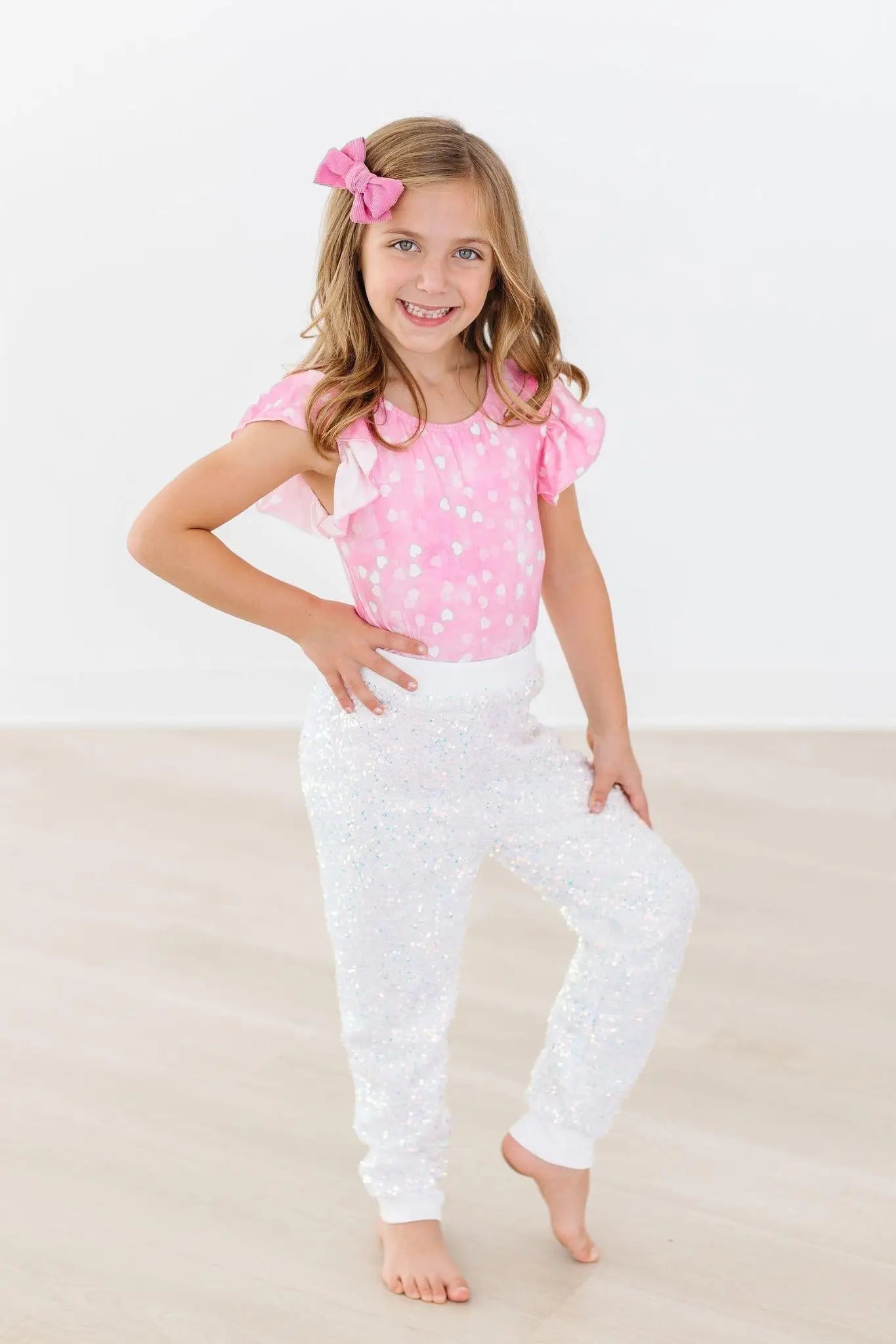 Mila & Rose ® Shine Bright S/S Flutter Sleeve Leotard - 