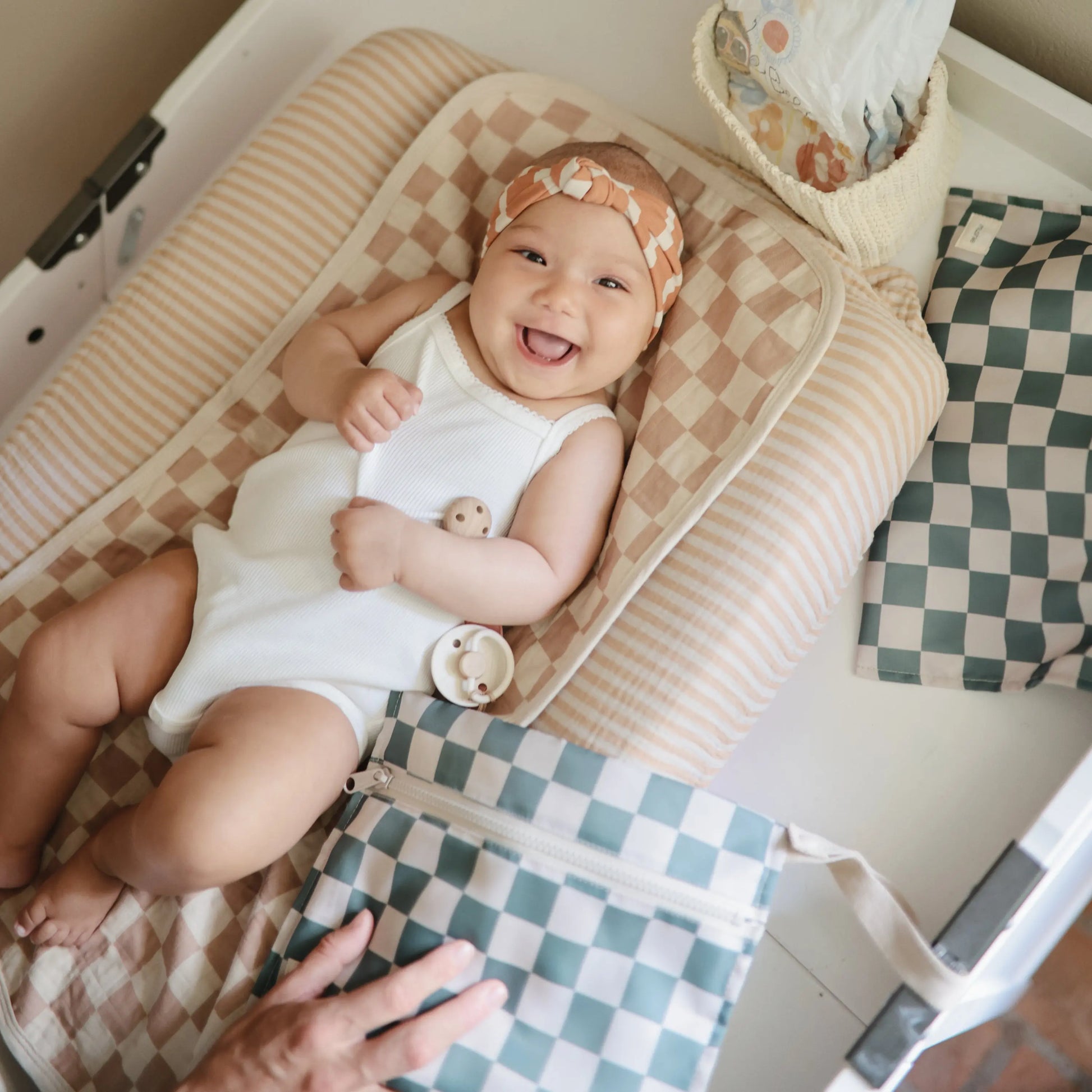 Mushie Organic Cotton Changing Pad Liners with Water Repellent Layer and Bamboo Blend Mushie