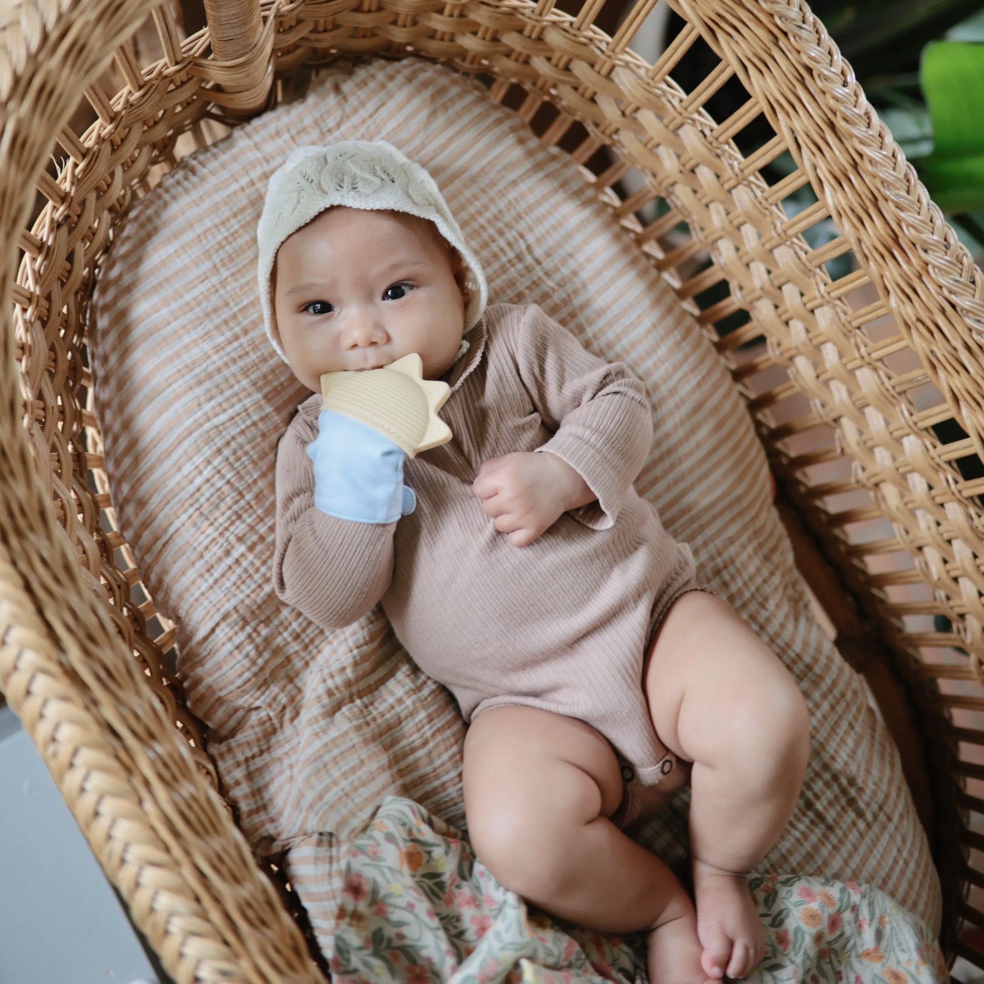Mini Muslin Crib Sheet 100 Percent Cotton Extra Soft Breathable Fabric Full Elastic Edges Pre-Washed For Softness Mushie