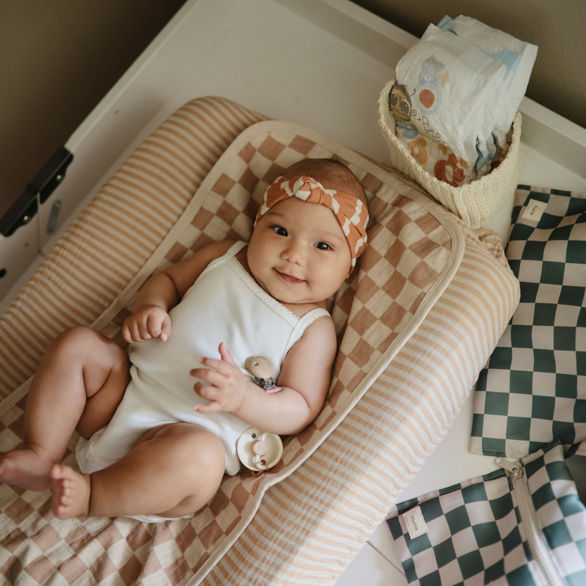 Linen Pacifier Clip, 2-Pack by Mushie