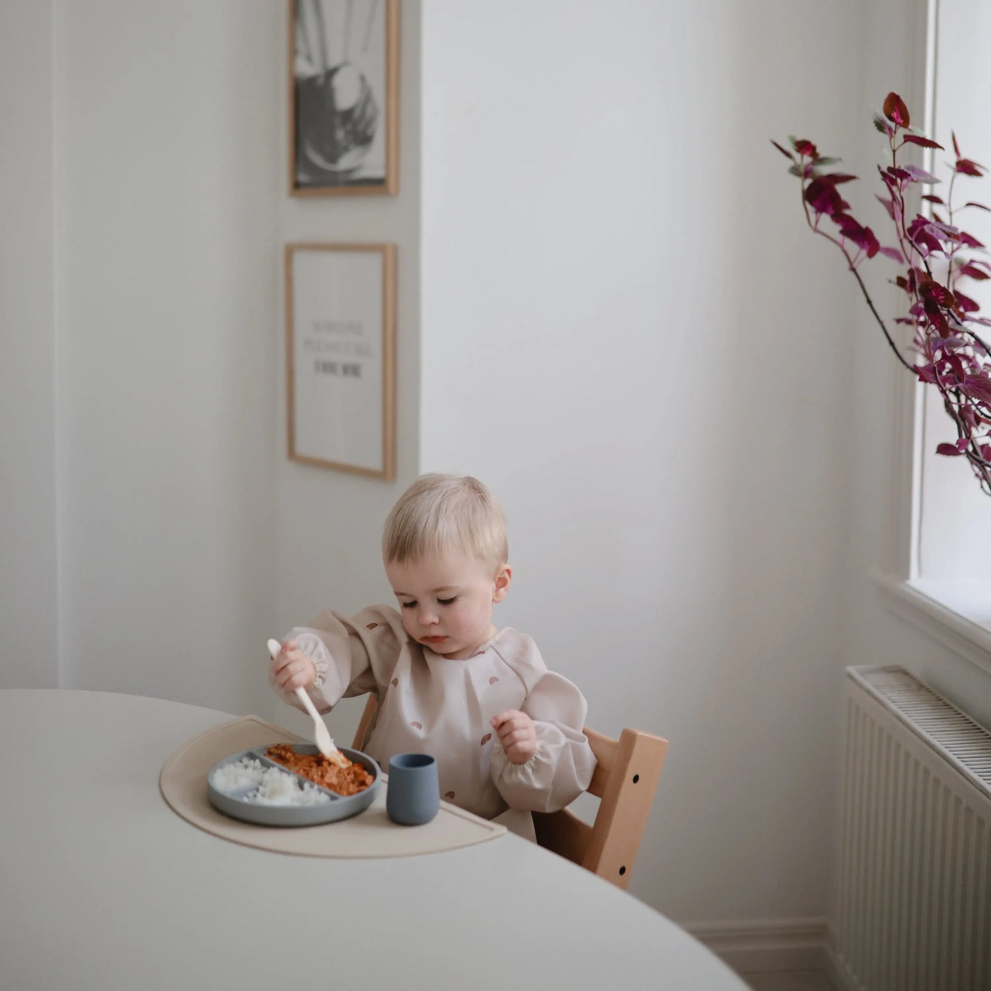 Kids Dinnerware Cutlery Set BPA Free Plastic Fork Spoon Knife Dishwasher Safe Made in Denmark Mushie