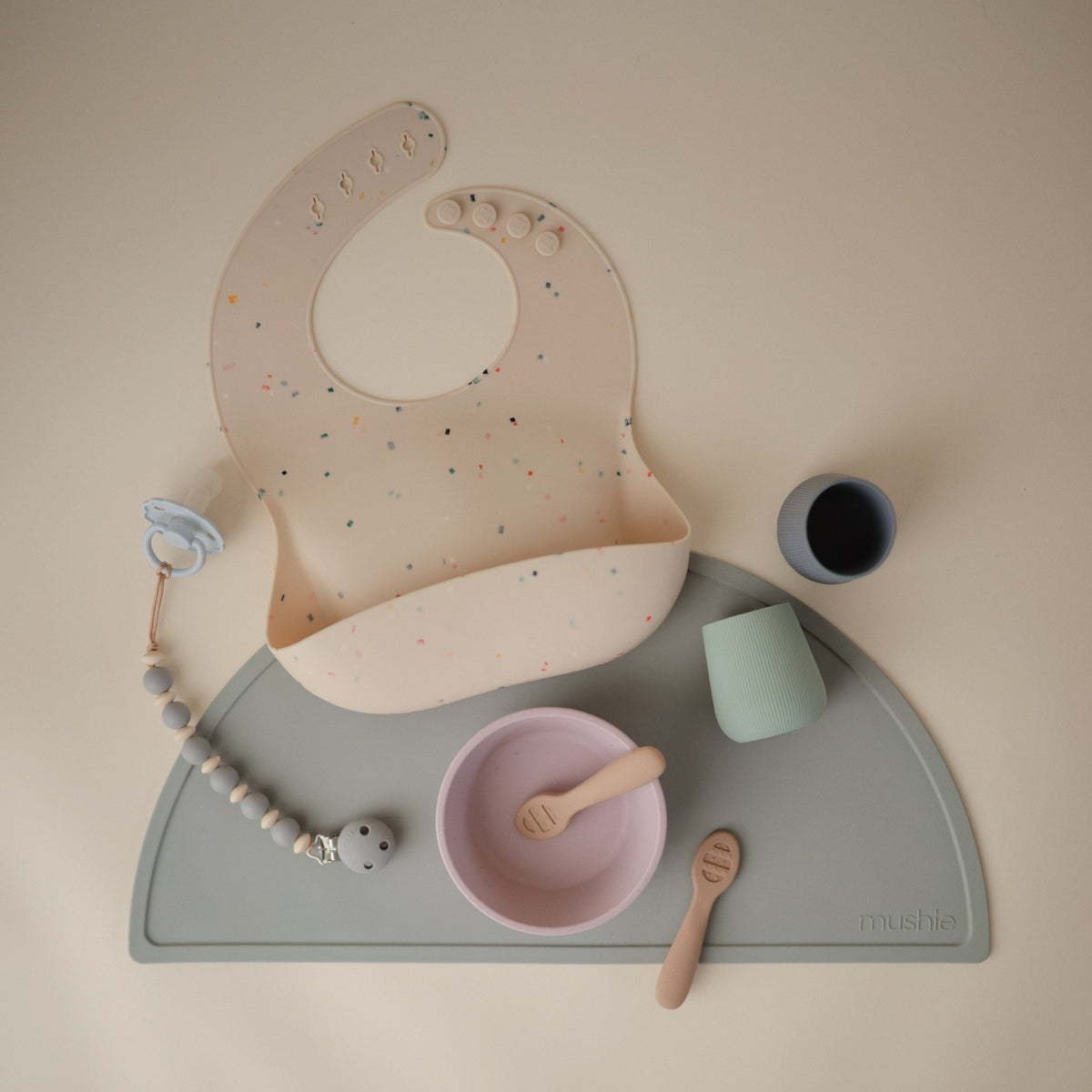 Mushie silicone placemat for baby and toddler feeding