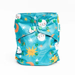 Kinder Cloth Diaper Co. Space and Sky: Essentials Pocket Cloth Diaper with Athletic Wicking Jersey, Grows with your Baby