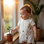 Finn + Emma short sleeve romper | celestial - 