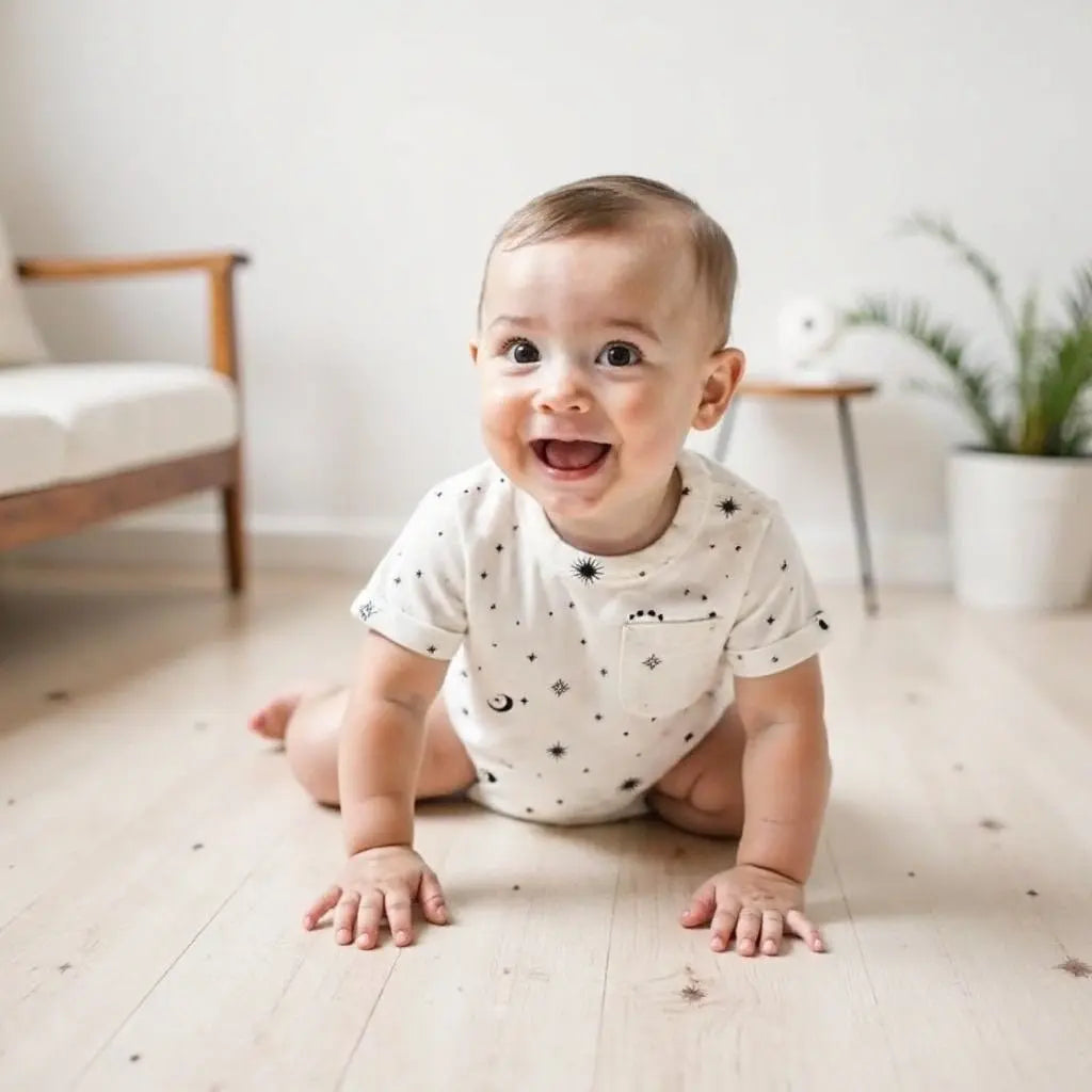 Finn + Emma short sleeve romper | celestial - 