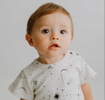 Finn + Emma short sleeve romper | celestial - 