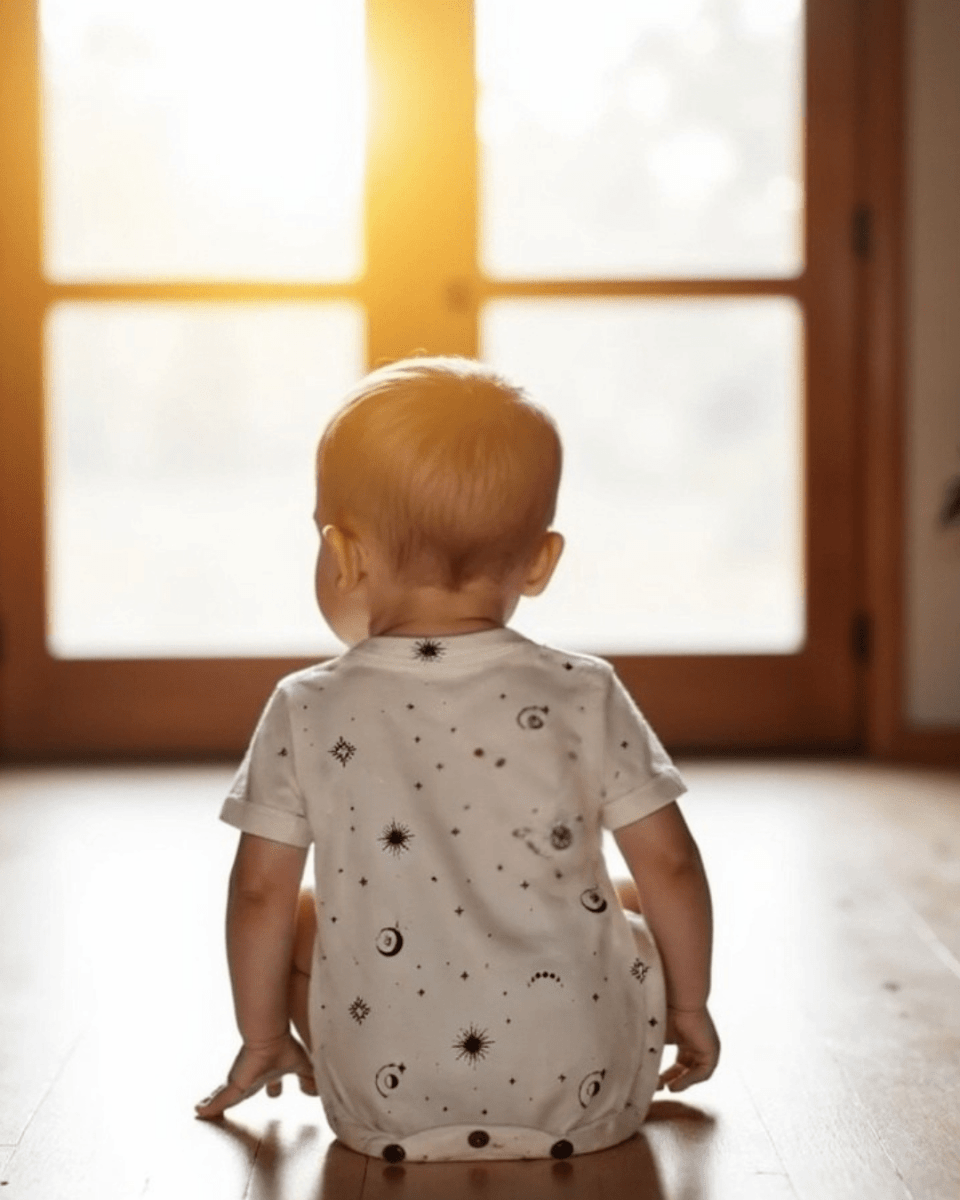 Finn + Emma short sleeve romper | celestial - 