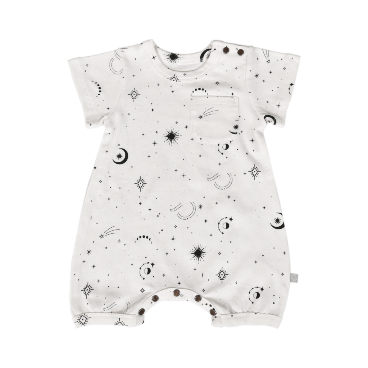 Finn + Emma short sleeve romper | celestial - 