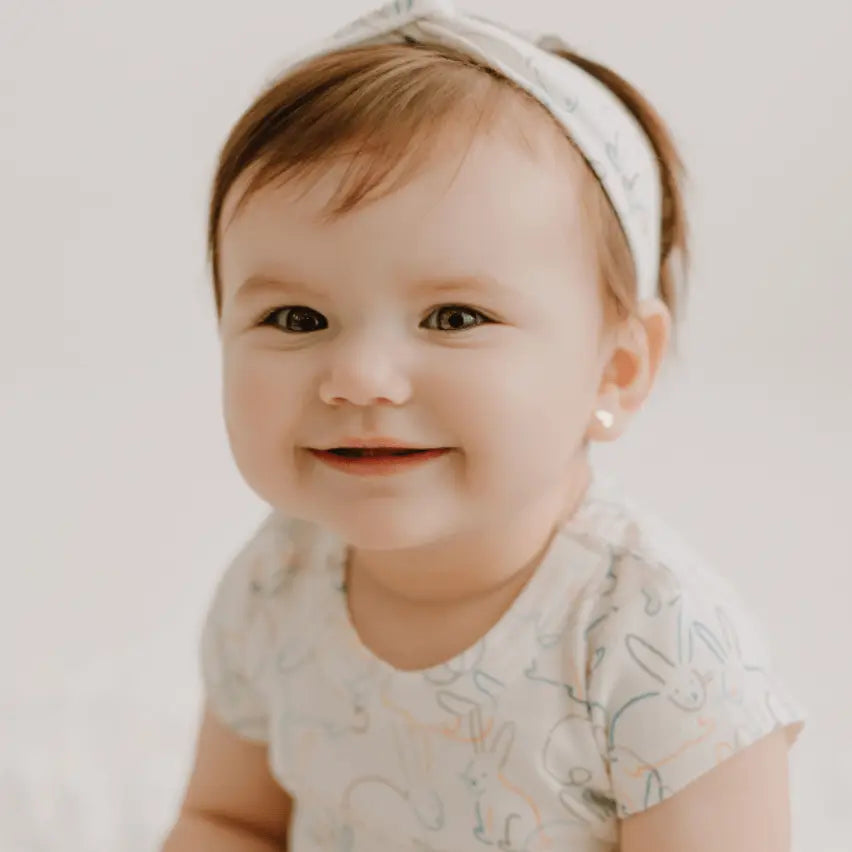 Finn + Emma short sleeve twirl dress | bunnies - 