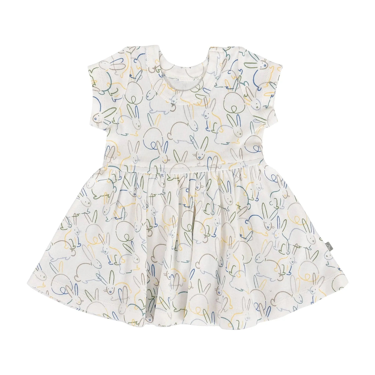 Finn + Emma short sleeve twirl dress | bunnies - 