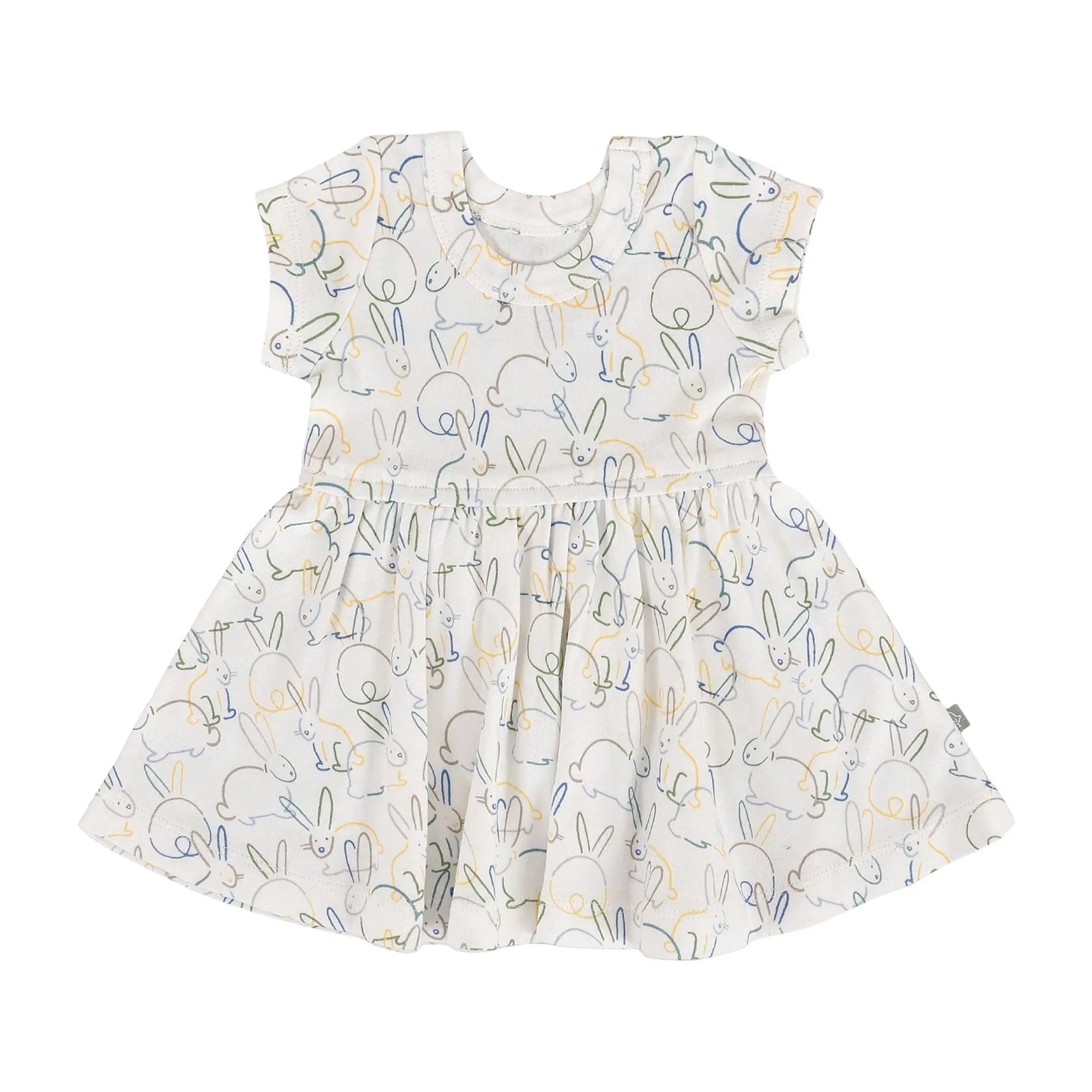 Finn + Emma short sleeve twirl dress | bunnies - 