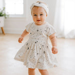 Finn + Emma short sleeve twirl dress | celestial - 