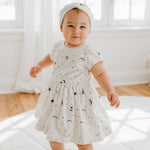 Finn + Emma short sleeve twirl dress | celestial - 