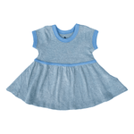 Finn + Emma short sleeve twirl dress | periwinkle colorblock - 