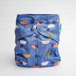 Kinder Cloth Diaper Co. Space and Sky: Essentials Pocket Cloth Diaper with Athletic Wicking Jersey, Grows with your Baby