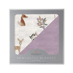 Sierra Fox and Deer and Orchid Lavender Cotton Newcastle Blanket - Linens, Paper Product, Napkin, Blanket, Rug | Everetts Place