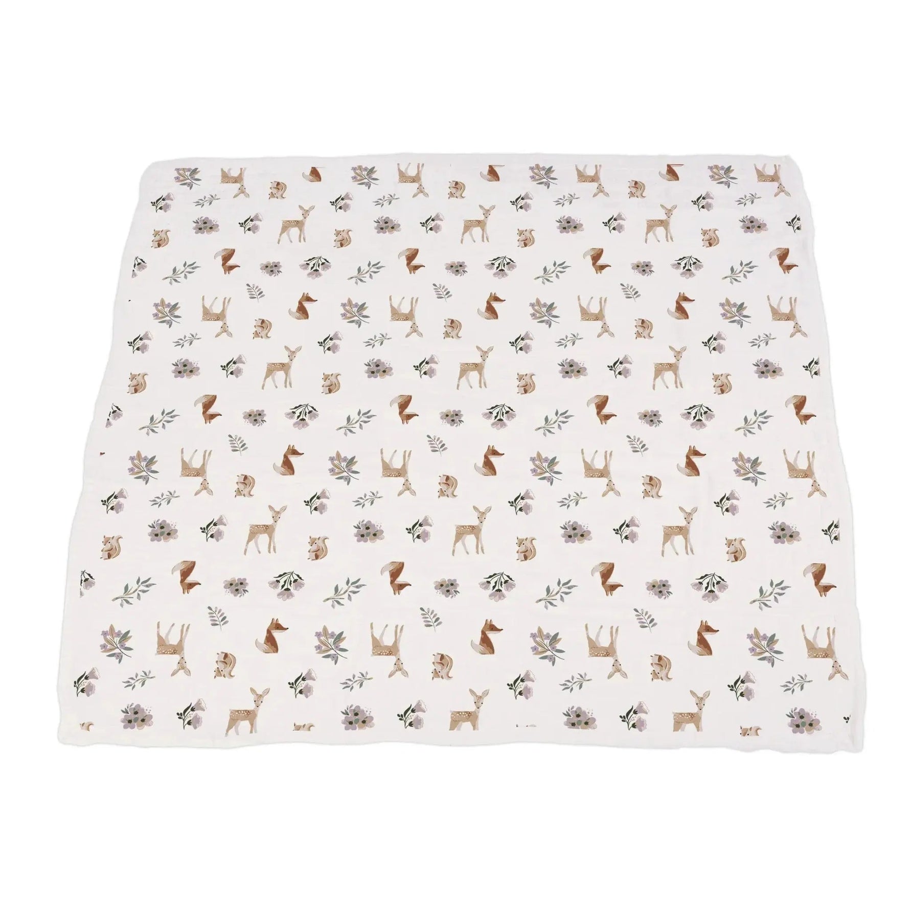 Newcastle Classics Sierra Fox and Deer and Orchid Lavender Cotton Newcastle Blanket - 