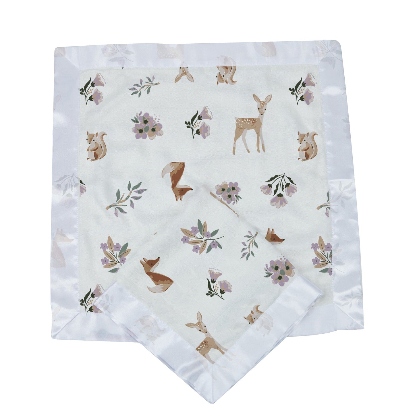 Sierra Fox and Deer Cotton Muslin Security Baby Blankie Newcastle Classics
