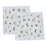 Newcastle Classics Sierra Cotton Muslin Baby Blankie with Fox and Deer Design for Infants - Baby & Toddler > Swaddling & Receiving Blankets > Receiving Blankets Cotton Security Blanket