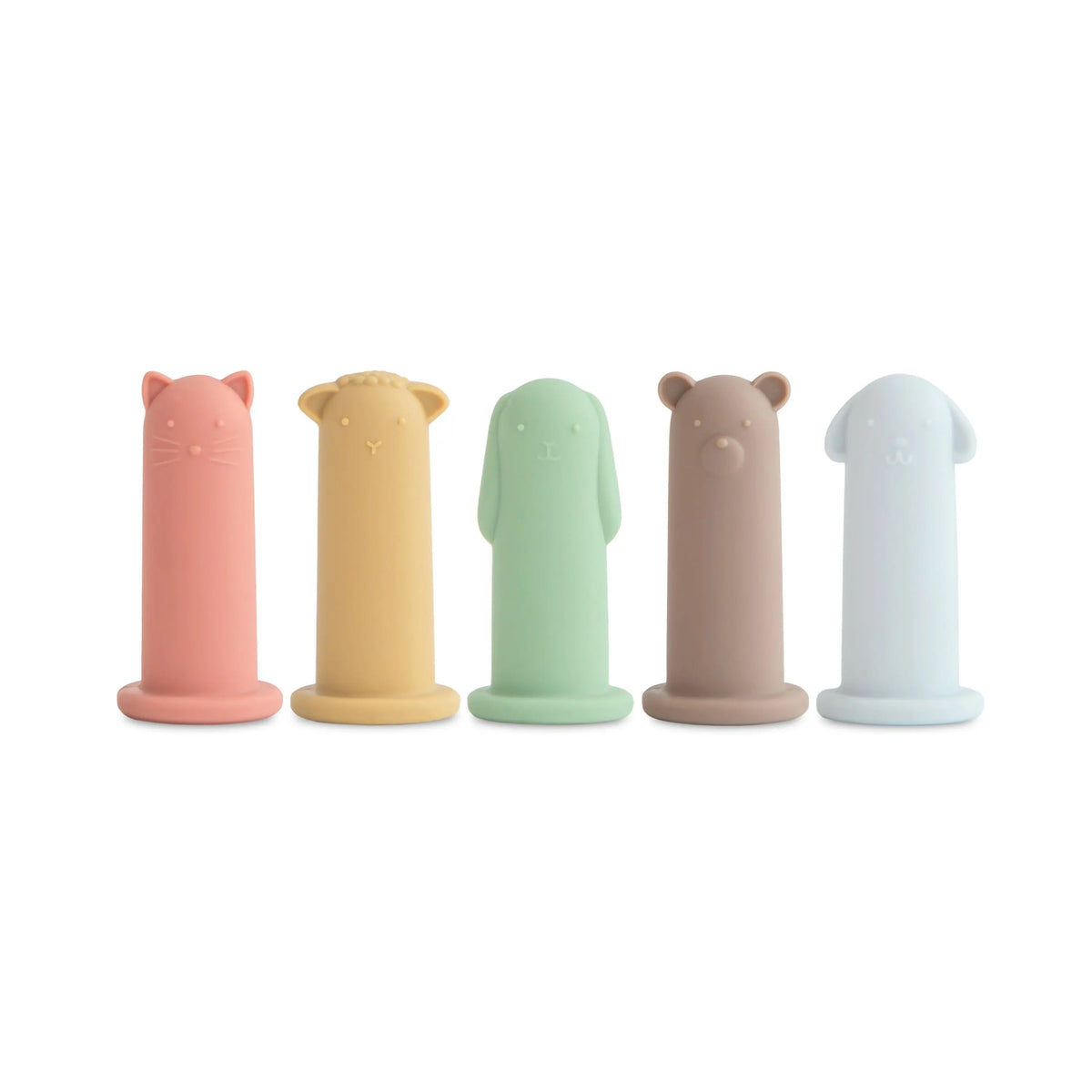 Mushie Silicone Animal Finger Puppets - 